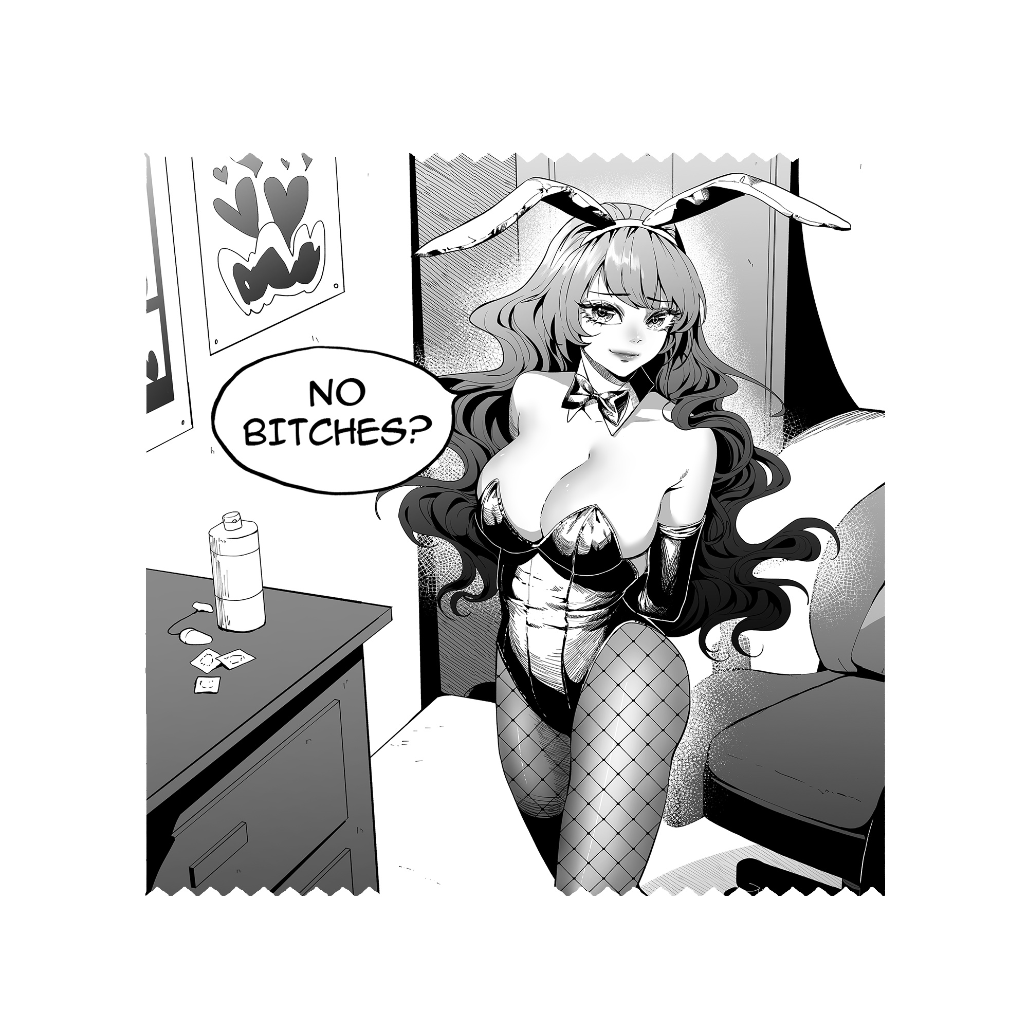 No Bitches - I Love Cat Girls Prezerwatywy